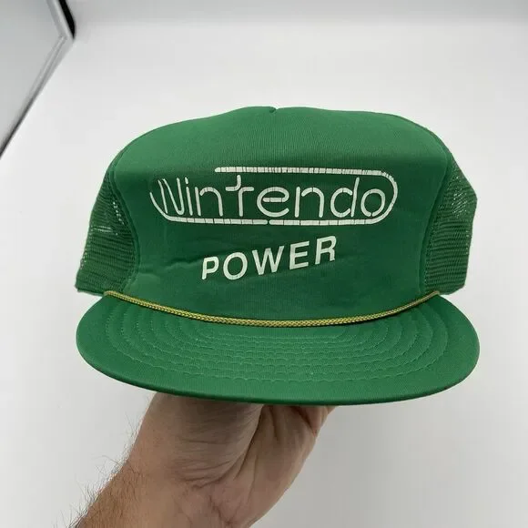 Vintage NINTENDO POWER Promotional Trucker Snapback Hat Cap RARE